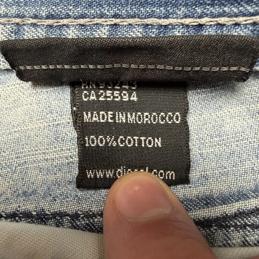 Diesel Carpenter Jeans Men 38x34 Blue Relaxed Straight Leg Double Knee Work Y2K - Picture 8 of 14